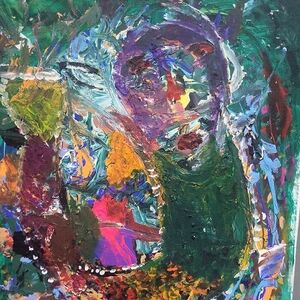 Colorful Abstract Expressionist Canvas